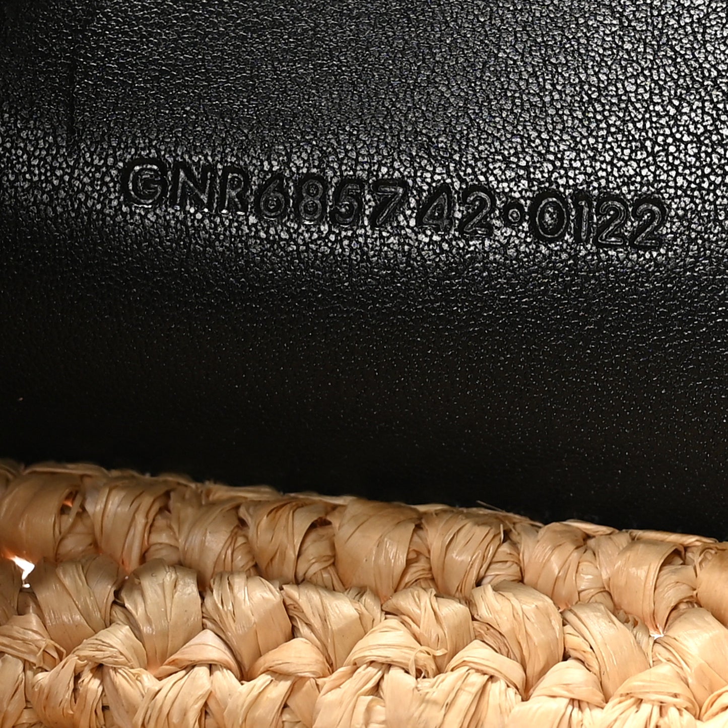 Raffia Calfskin Rive Gauche Tote Naturale Black
