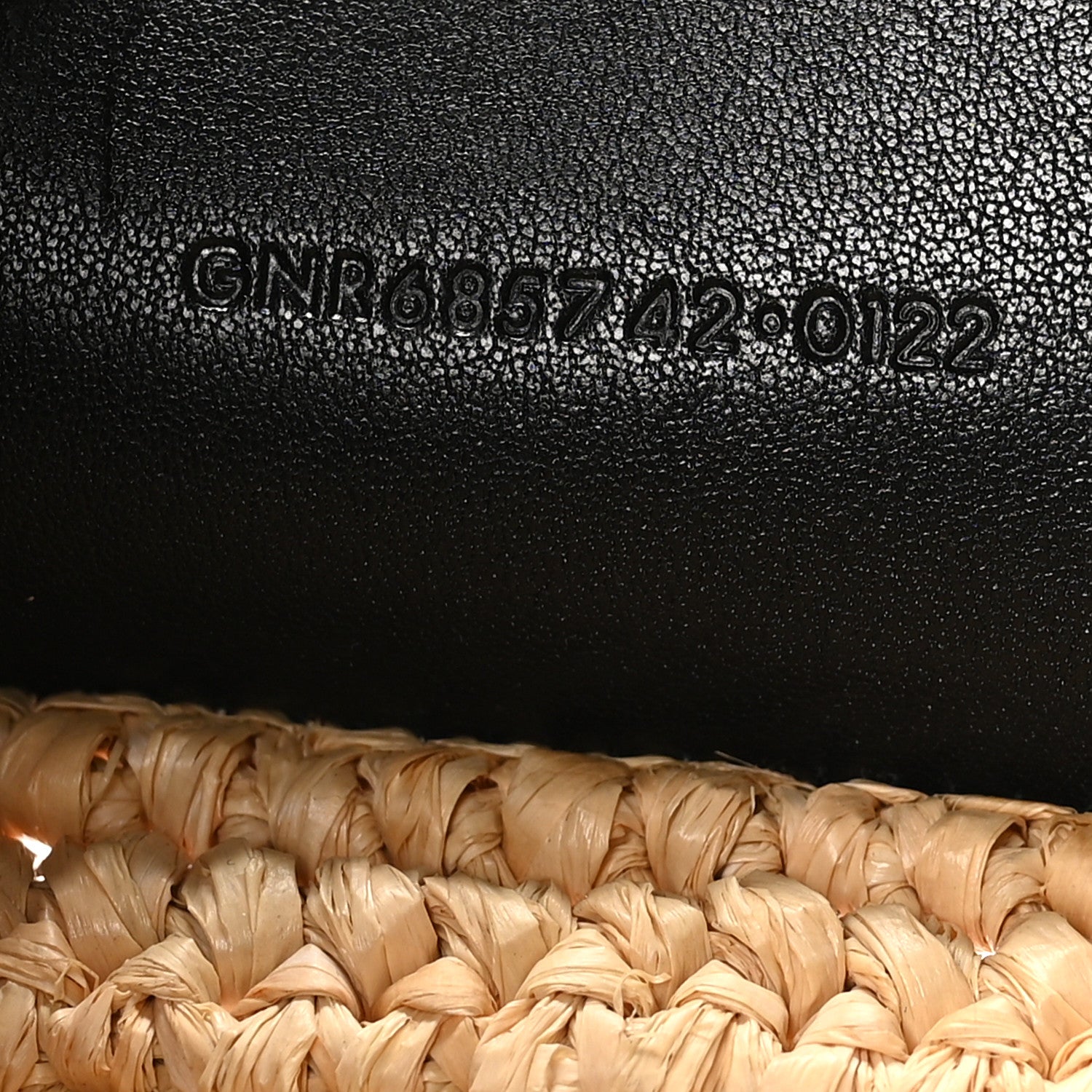 Saint Laurent Raffia Calfskin Rive Gauche Tote Naturale Black 7 of 10