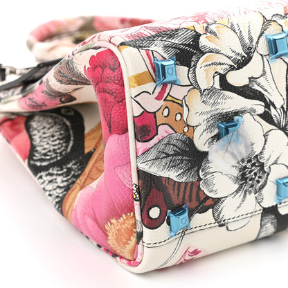 Salvatore Ferragamo Calfskin Floral Print The Studio Bag White Multicolor 8 of 9