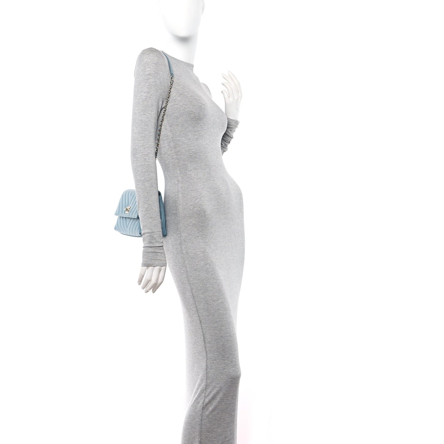 Caviar Chevron Quilted Mini Coco Handle Flap