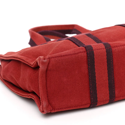 Hermes Canvas Herline PM Tote Red 7 of 9