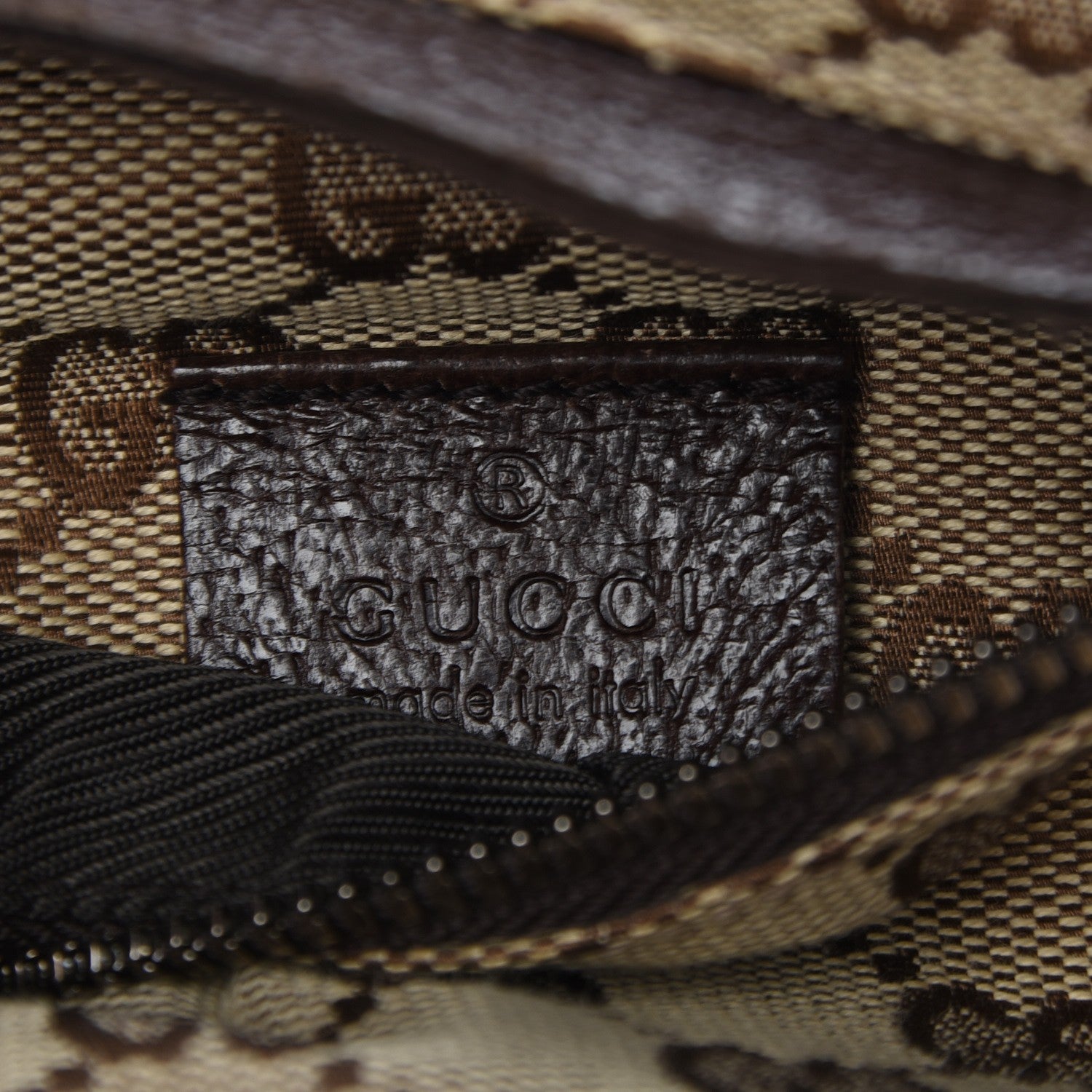 Gucci GG Monogram Double Pocket Belt Bag Dark Brown 6 of 7