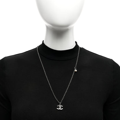 Chanel Crystal CC Necklace Ruthenium 2 of 4