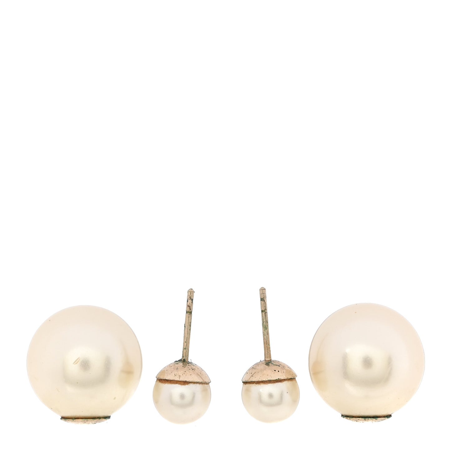 Pearl Mise En Dior Tribal Earrings Gold