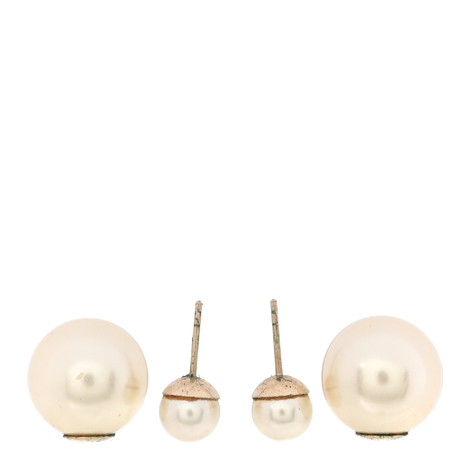 Christian Dior Pearl Mise En Dior Tribal Earrings Gold 3 of 4