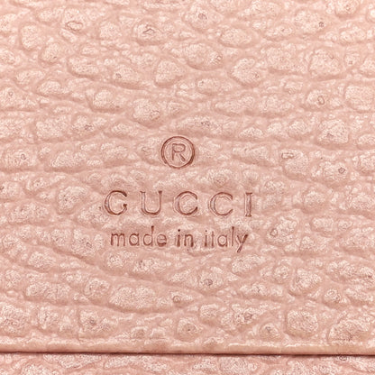 Gucci Dollar Calfskin Enamel Monochrome GG Marmont Card Case Perfect Pink 7 of 11