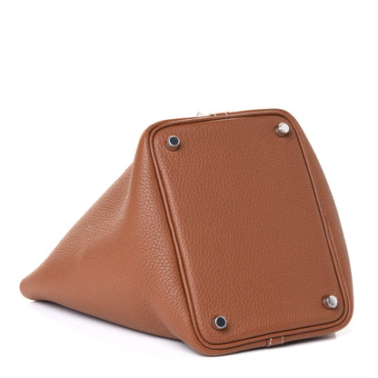 Hermes Taurillon Clemence Picotin Lock 18 PM Gold 4 of 5