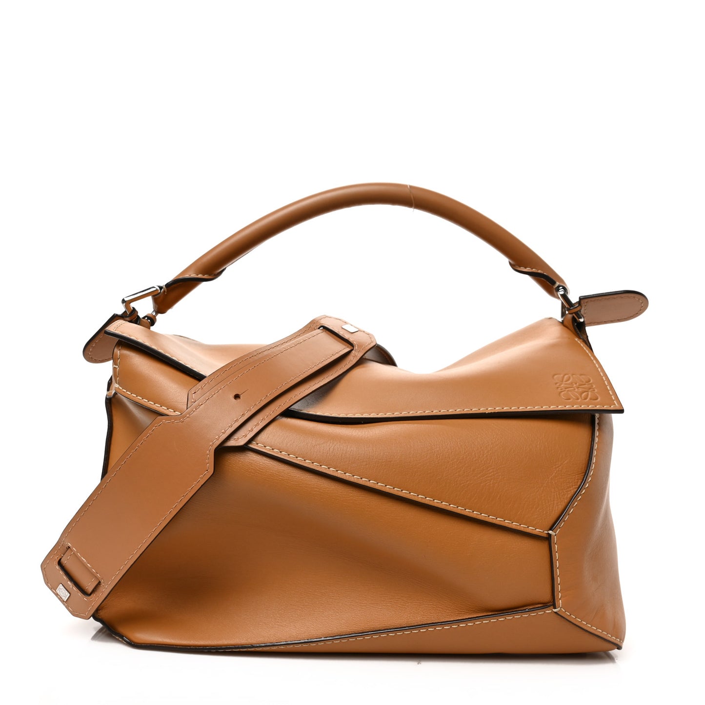Calfskin Large Puzzle Bag Warm Desert