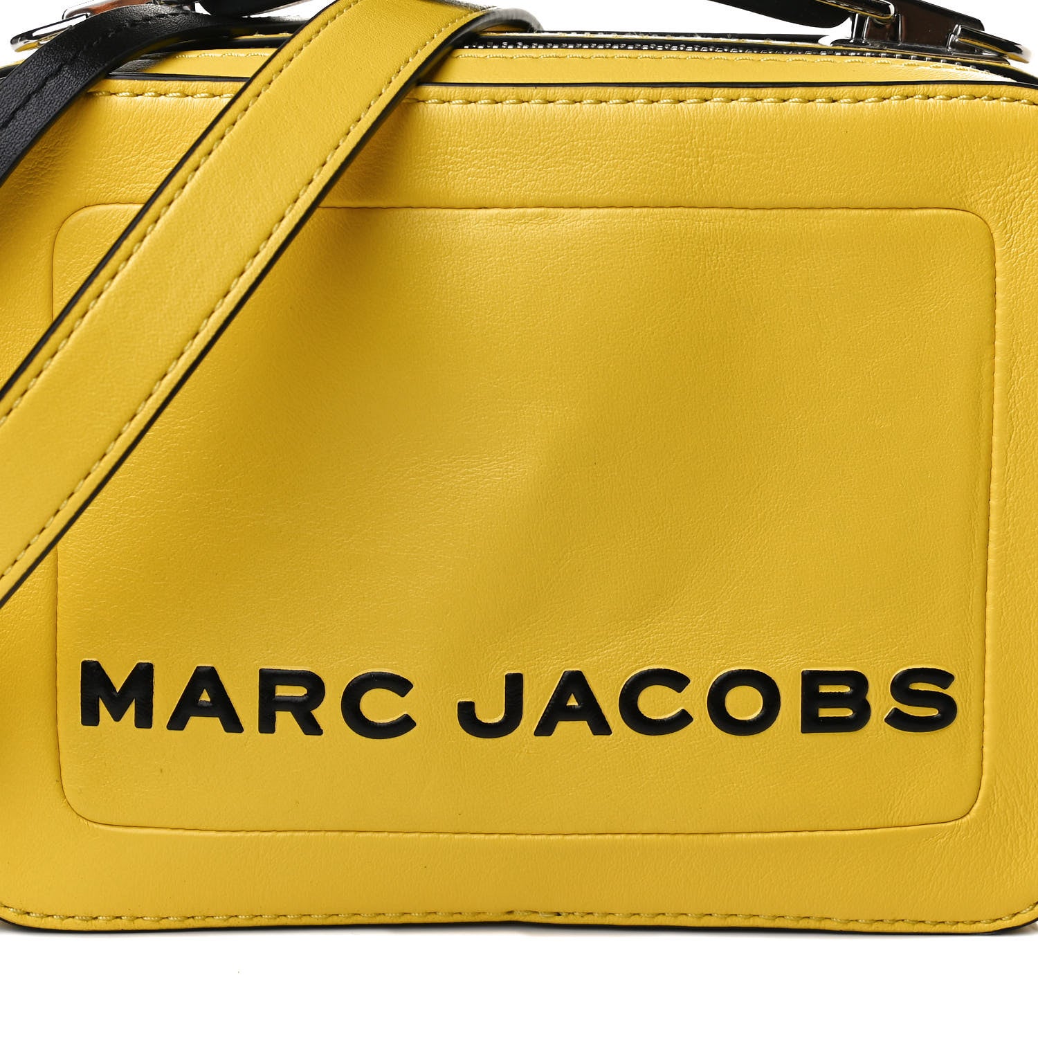Marc Jacobs Calfskin Mini The Textured Box Bag Yellow 893485