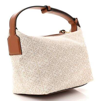 Loewe Jacquard Anagram Calfskin Small Cubi Bag Ecru Tan 3 of 10