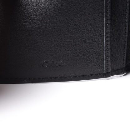 Chloe Grained Calfskin Alphabet Compact Wallet Black 7 of 7