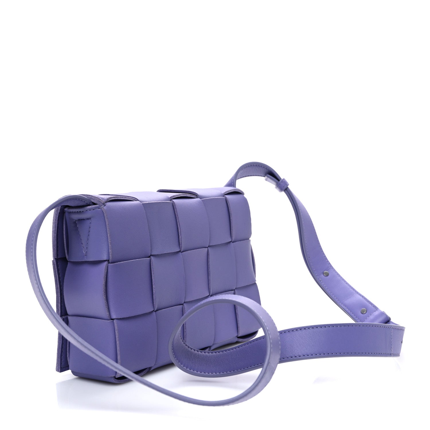 Bottega Veneta Lambskin Maxi Intreccio Cassette Crossbody Bag Wisteria 3 of 11
