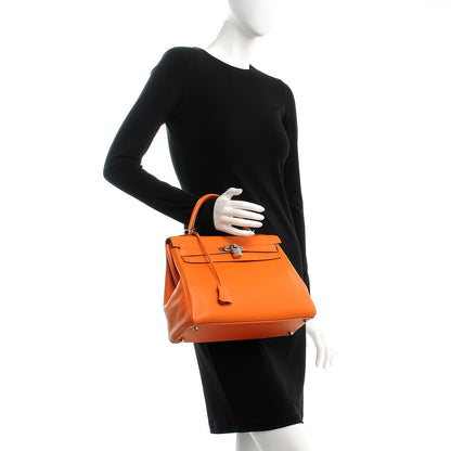 Hermes Swift Kelly Retourne 32 Orange 3 of 32