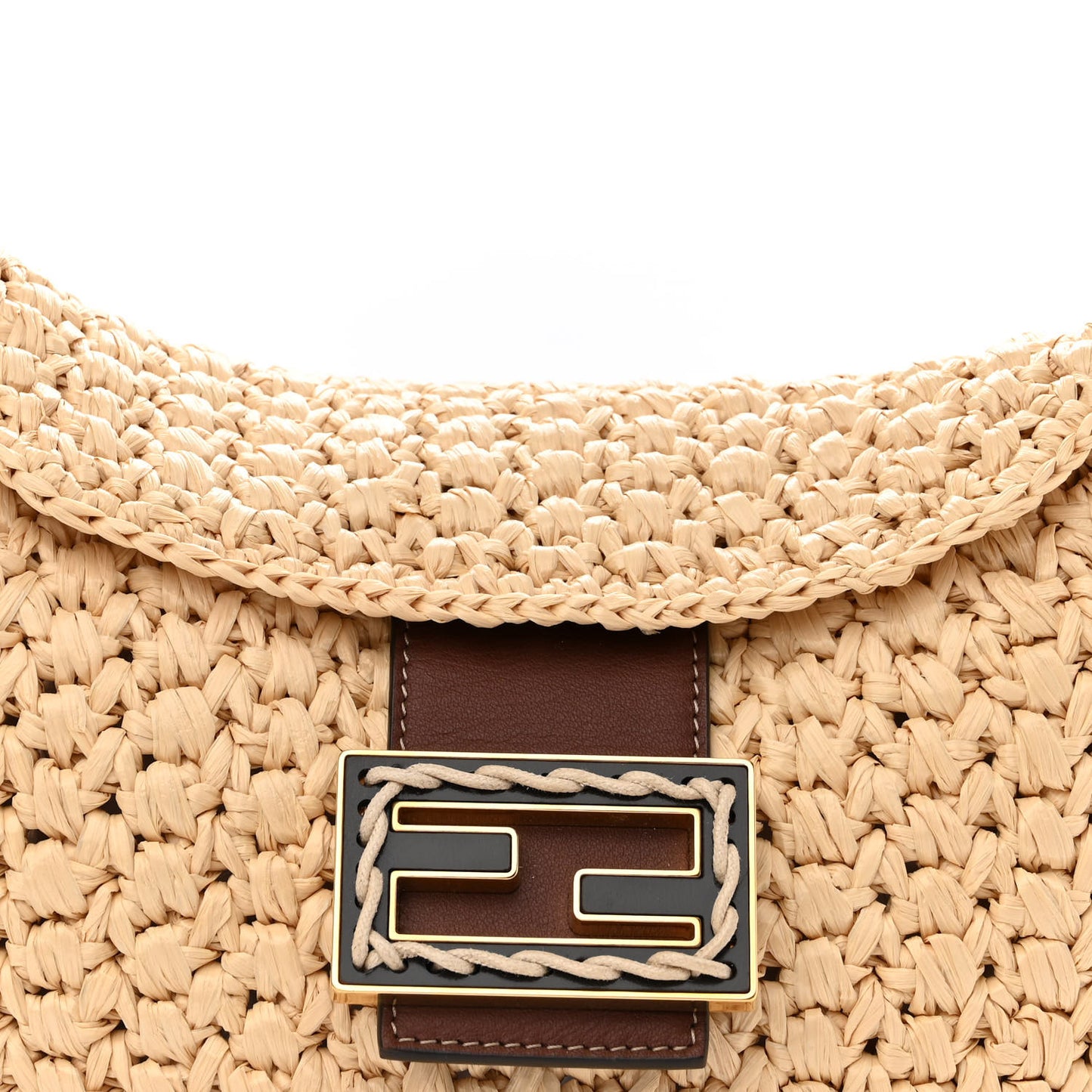 Raffia Croissant Hobo Natural