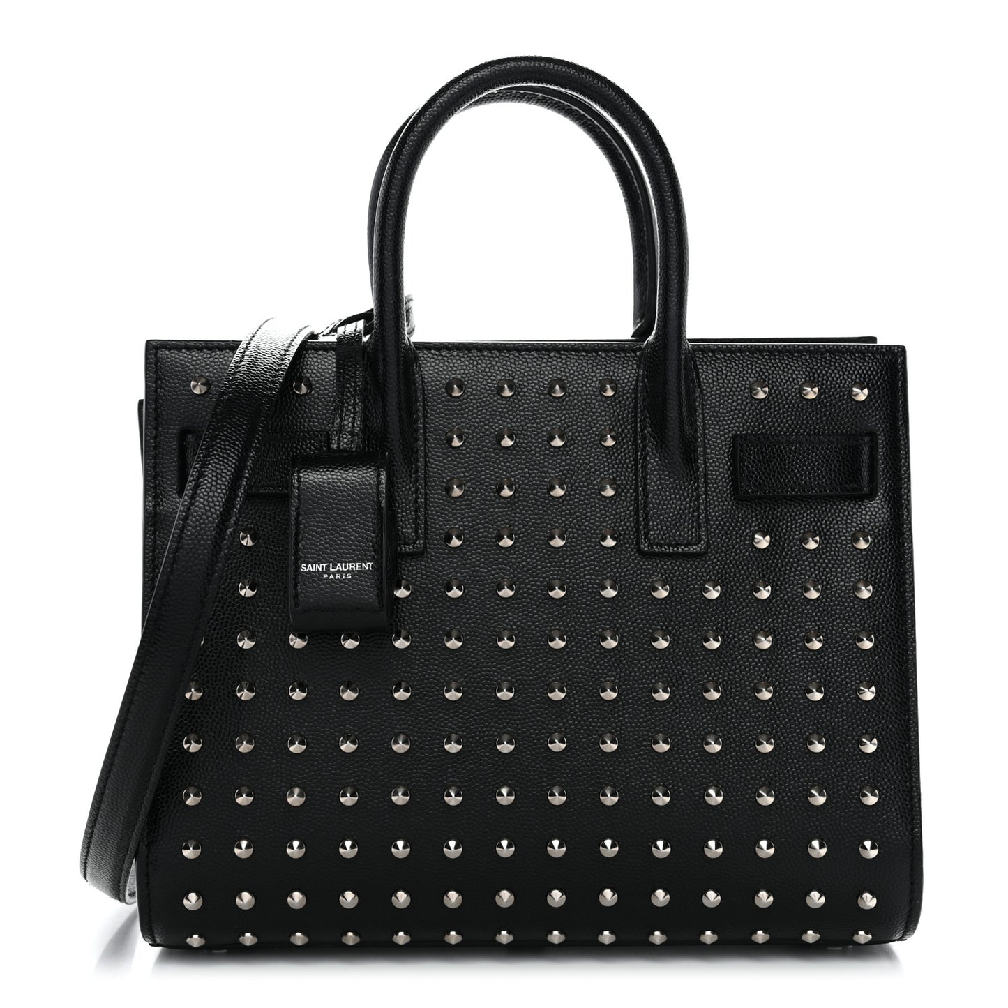 Calfskin Studded Nano Sac De Jour Black