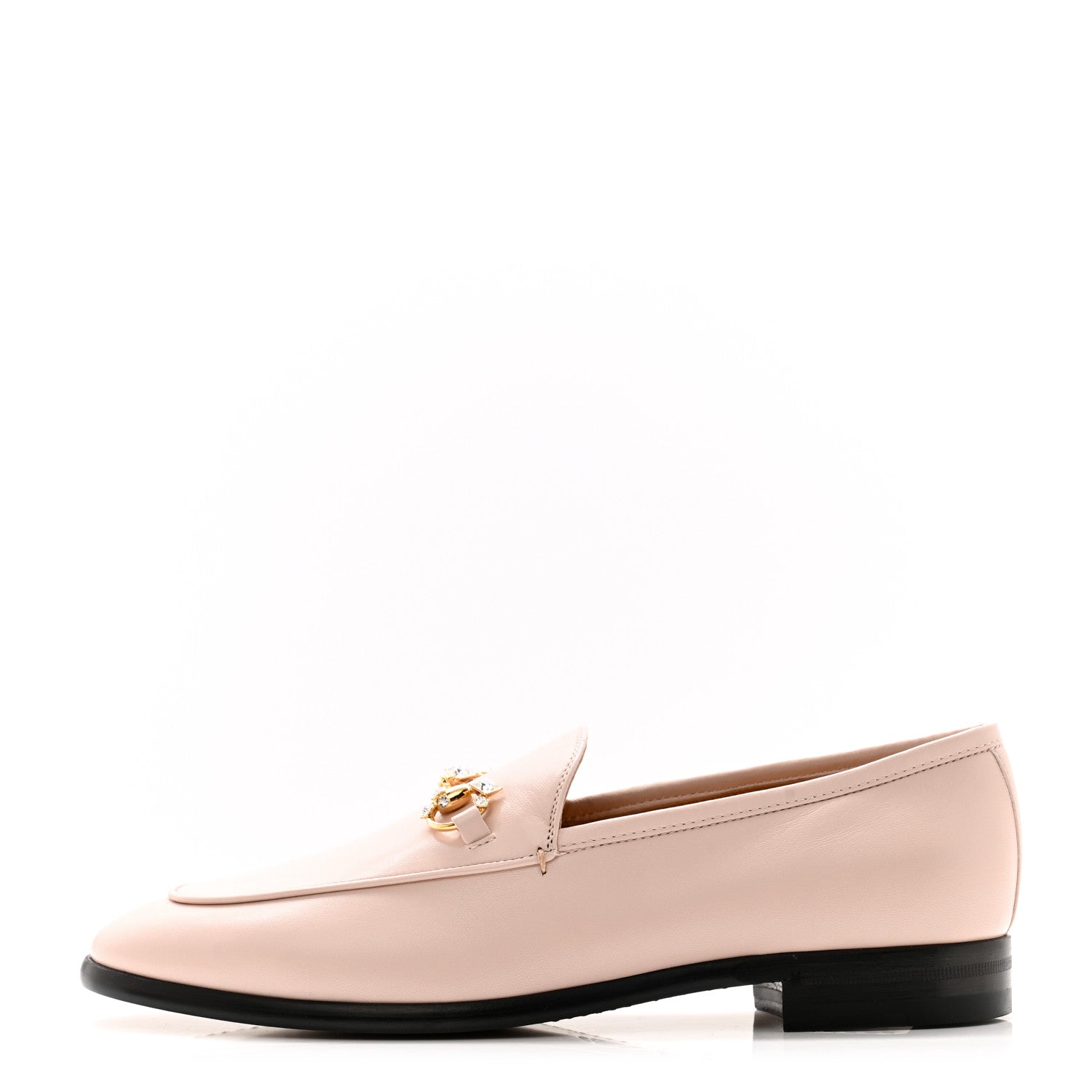 Gucci Malaga Kid Crystal Horsebit Womens Jordaan Loafers 39.5 Pink Hibiscus 1 of 12
