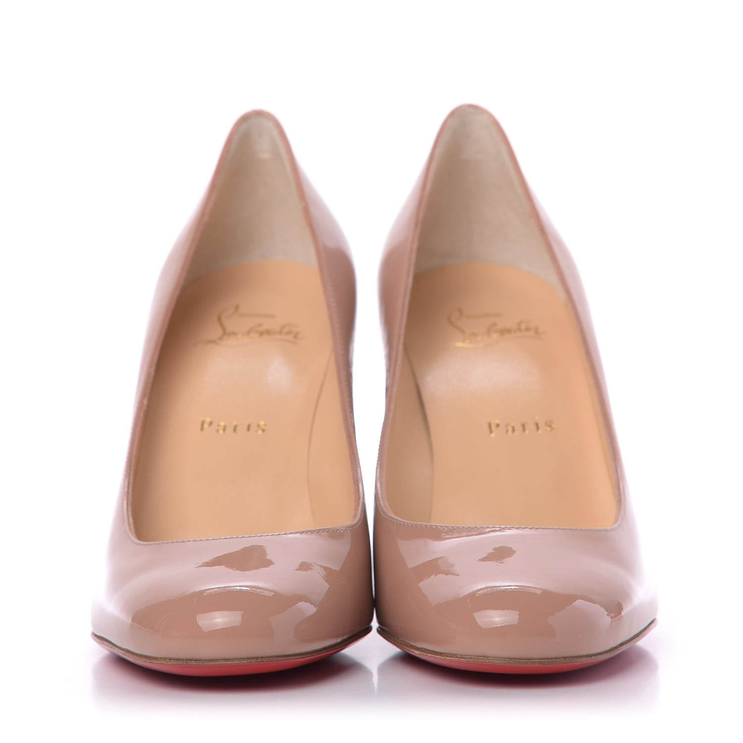 Christian Louboutin Patent Baobab 85 Pumps 38 Nude 3 of 10