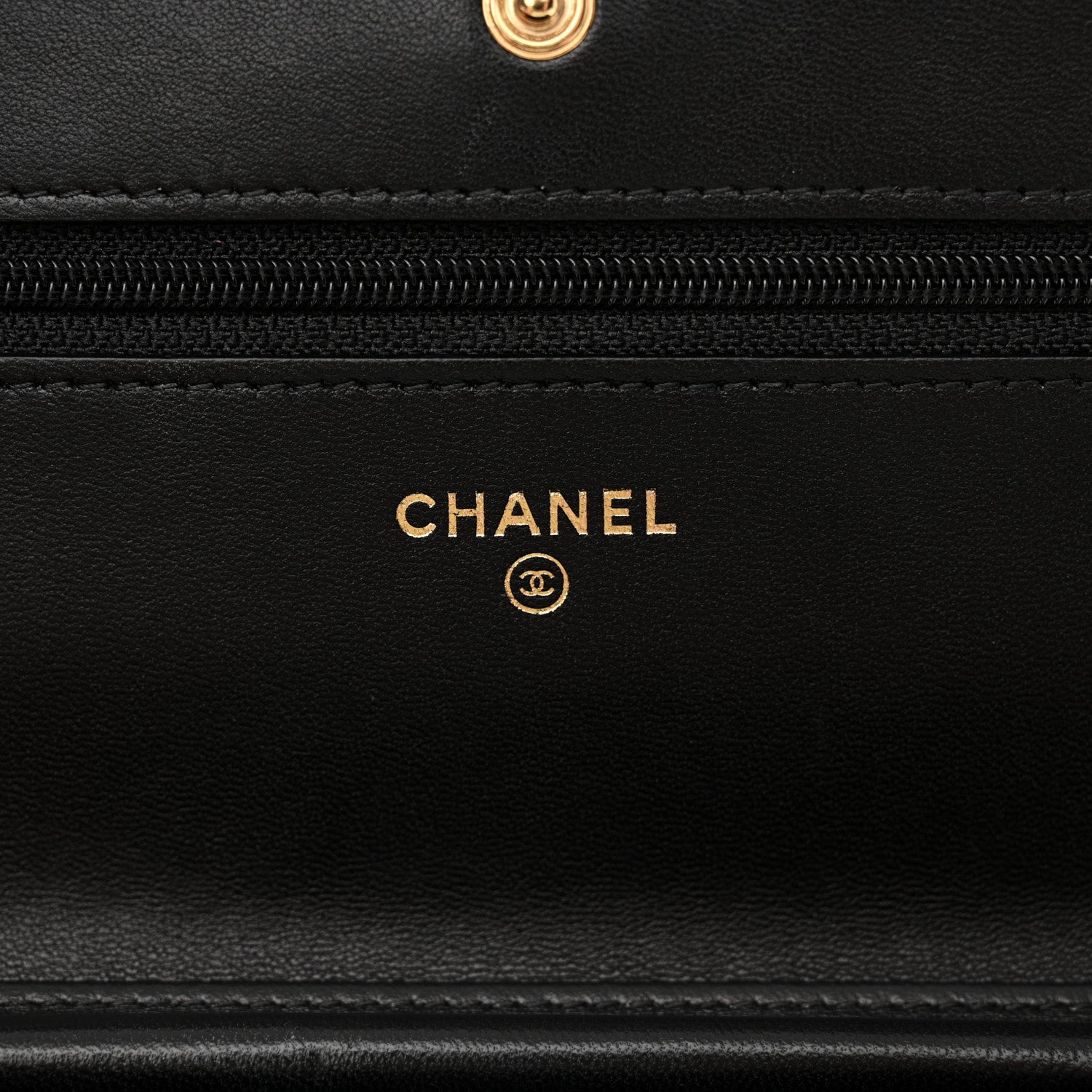 Chanel Lambskin Quilted Wallet On Chain WOC Black 6 of 15