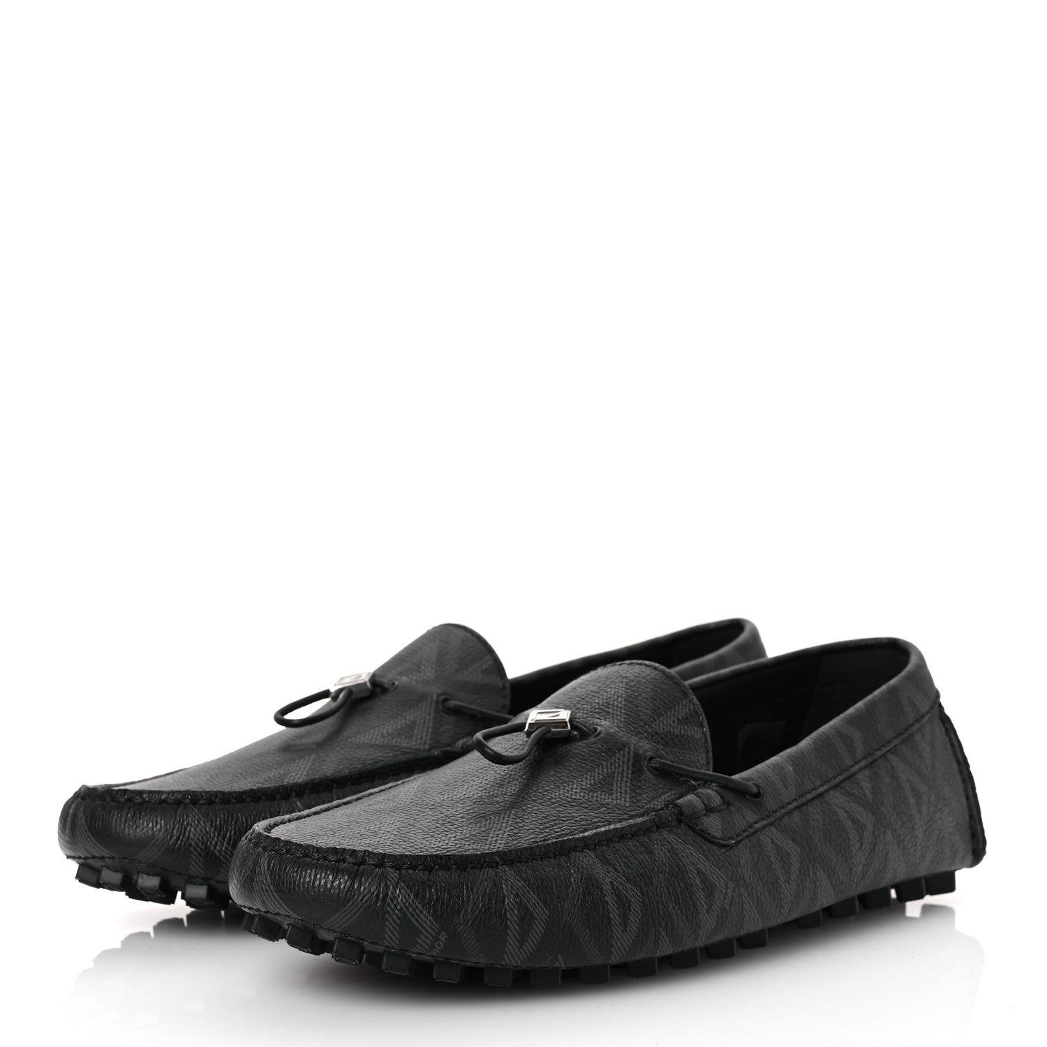 Christian Dior CD Diamond Odeon Driver Moccasins 43 Black 4 of 16