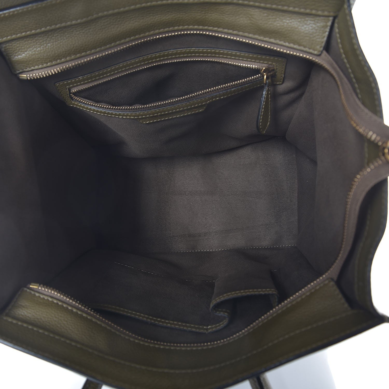 Celine Drummed Calfskin Mini Luggage Jungle 5 of 14