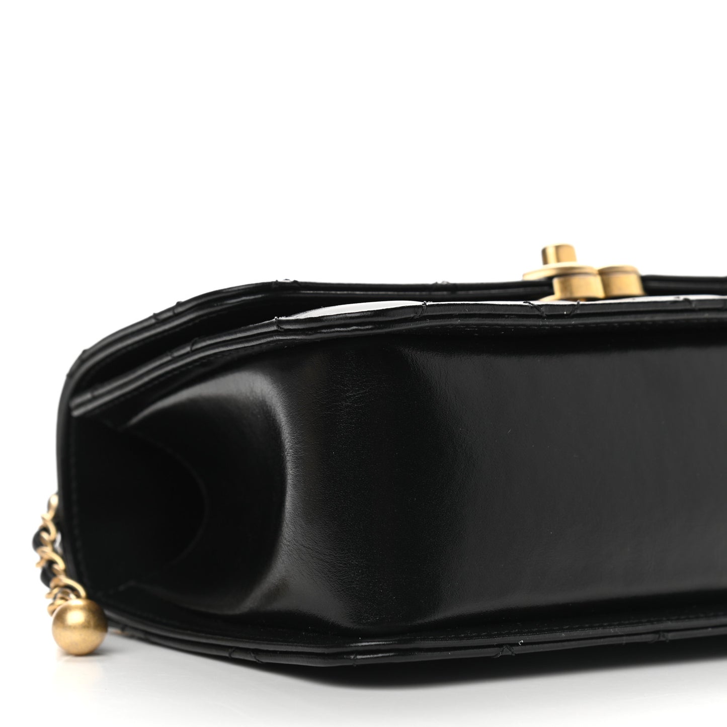 Calfskin Quilted Mini Perfect Fit Flap Black