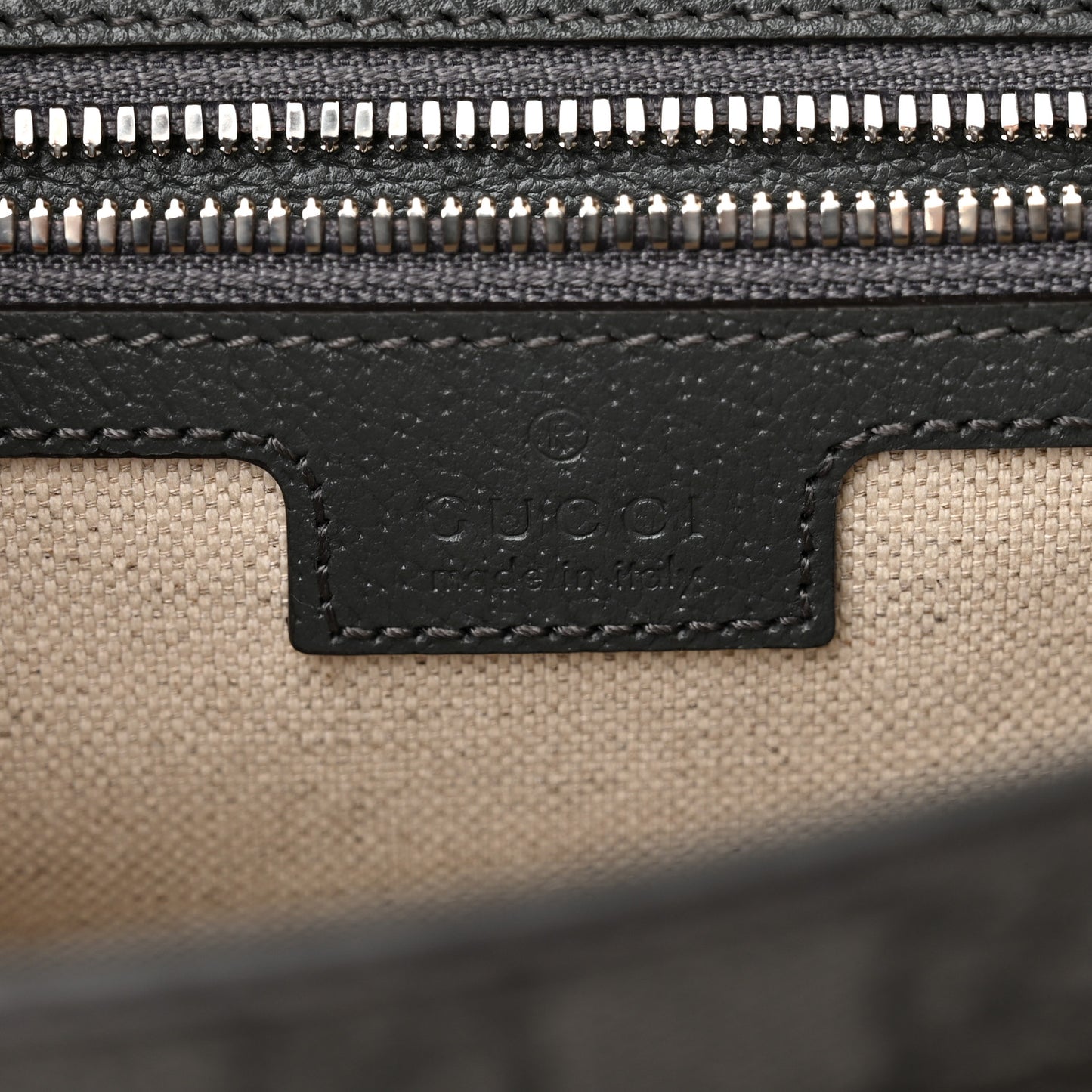 Tender GG Supreme Monogram Textured Dollar Calfskin Ophidia Messenger Bag Grey Black Graphite Grey