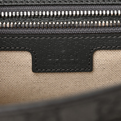 Gucci Tender GG Supreme Monogram Textured Dollar Calfskin Ophidia Messenger Bag Grey Black Graphite Grey 6 of 13