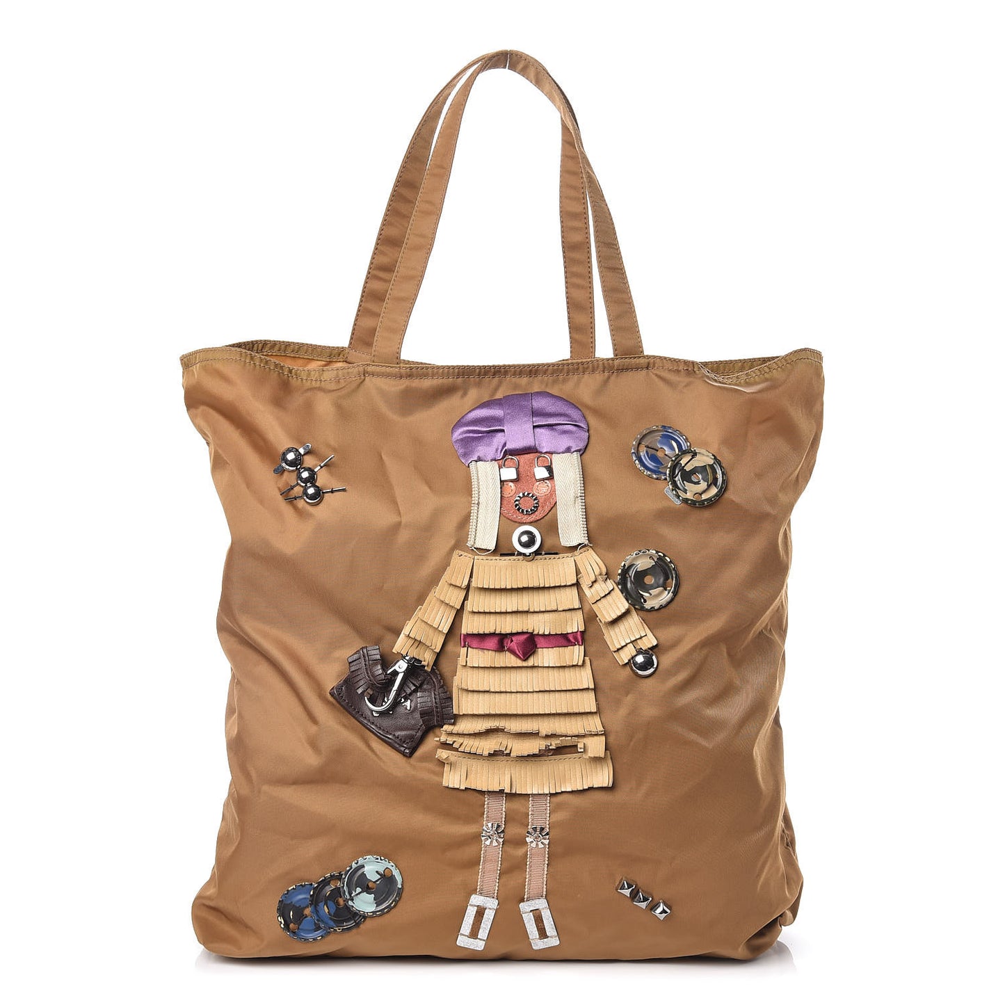 Tessuto Nylon Robot Tote Tabacco