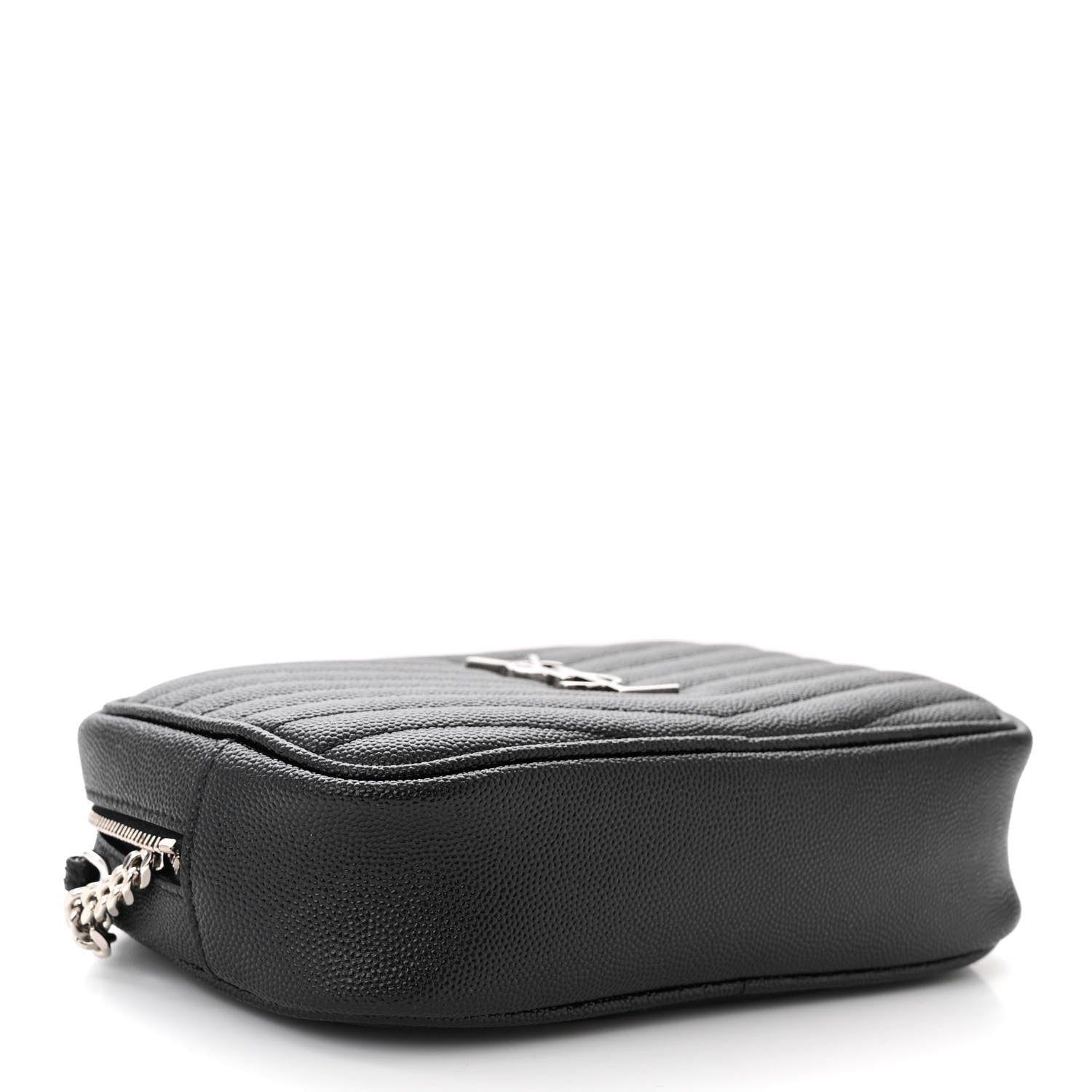Saint Laurent Grain De Poudre Matelasse Monogram Mini Lou Camera Bag Black 4 of 11