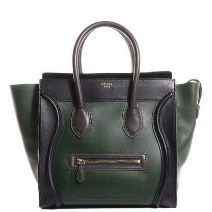 Celine Smooth Calfskin Mini Tri-Color Luggage Forest 1 of 8