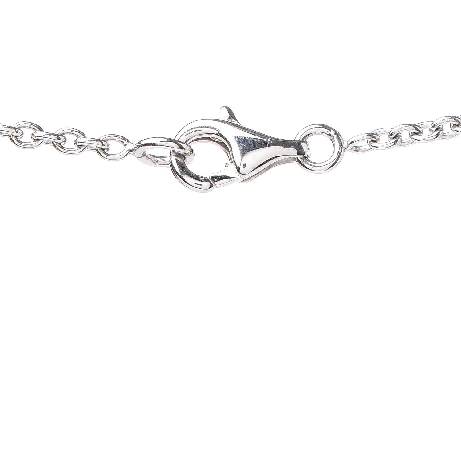 Cartier 18K White Gold Interlocking LOVE Necklace 6 of 6