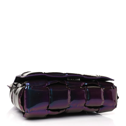 Bottega Veneta Glossy Nail Polish Nappa Maxi Intreccio Padded Cassette Crossbody Bag Holographic 4 of 10