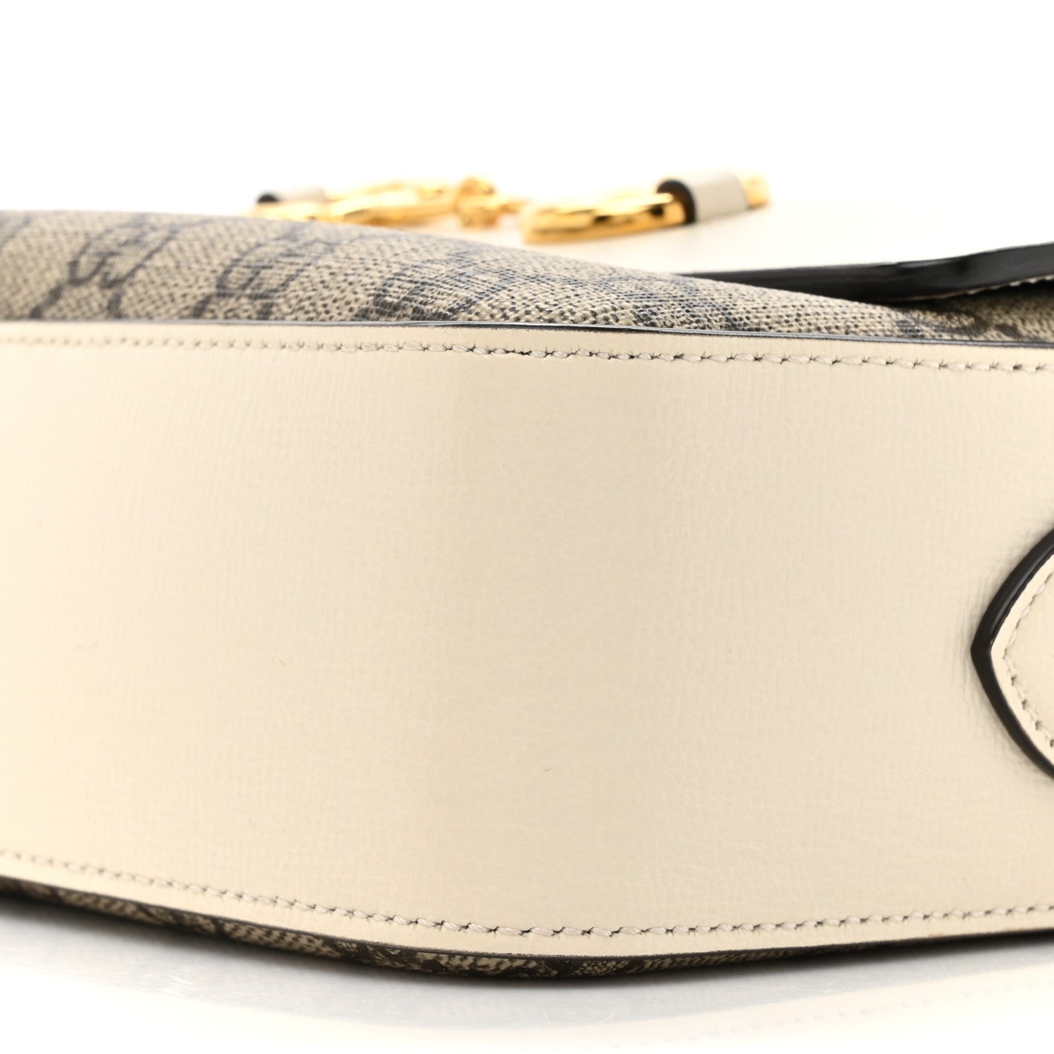 Gucci GG Supreme Monogram Small Horsebit 1955 Shoulder Bag Beige Mystic White 9 of 13