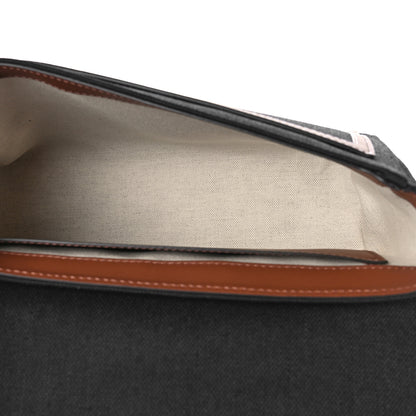 Burberry Canvas Horseferry Print Note Crossbody Bag Black Tan 5 of 8