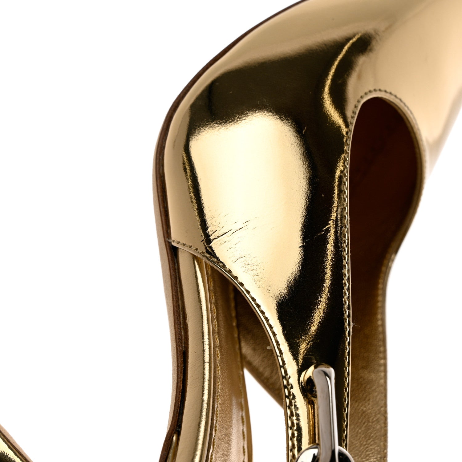 Louis Vuitton Metallic Calfskin Sparkle Slingback Pumps 37 Gold 11 of 12