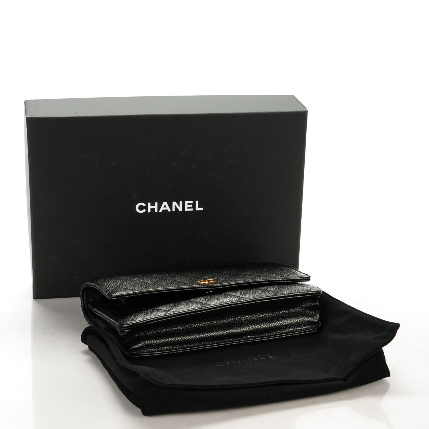 Chanel Caviar Quilted Wallet On Chain WOC Black 4 of 8