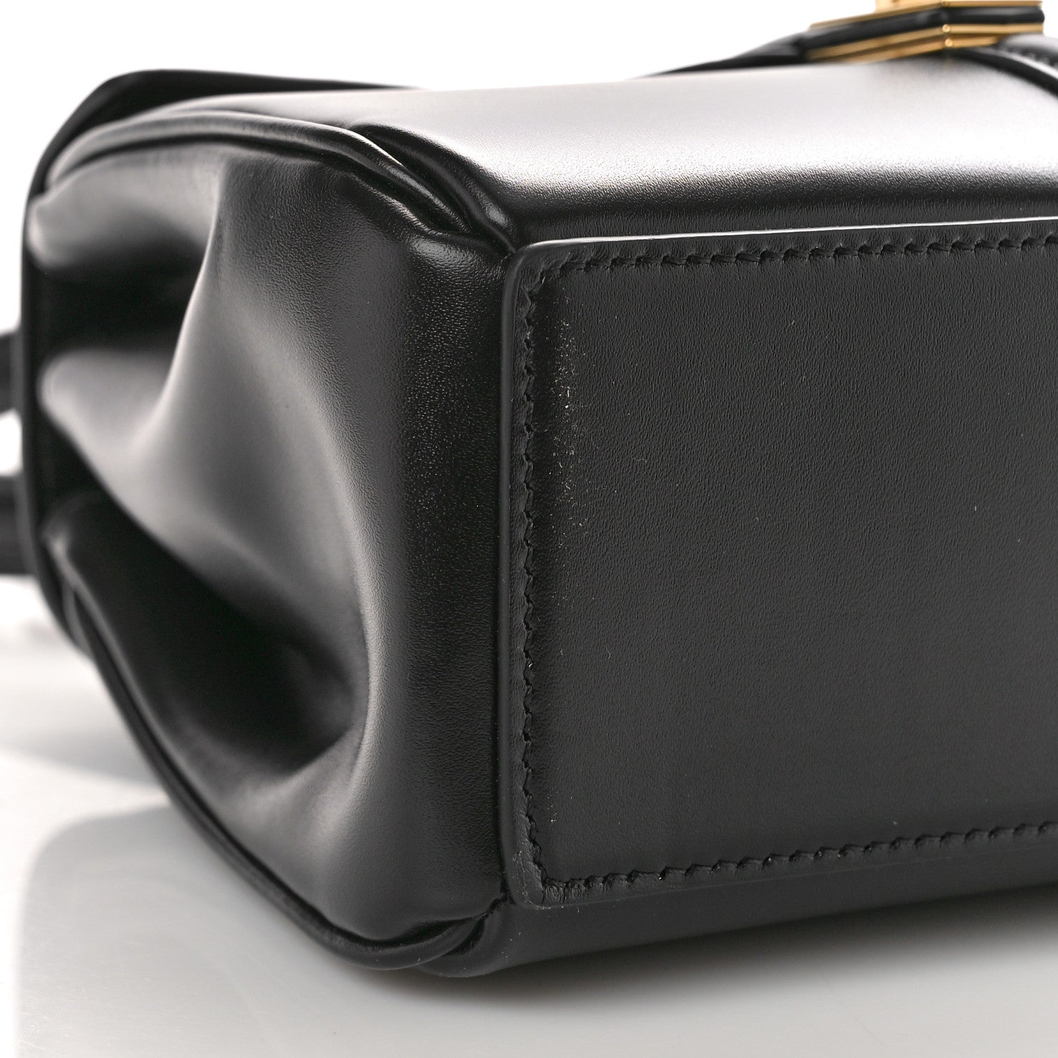 Celine Satinated Calfskin Mini 16 Top Handle Bag Black 9 of 10