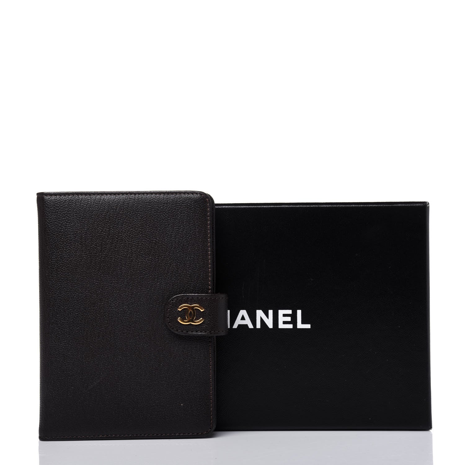 Chanel Goatskin Small Ring Agenda Planner Dark Brown 16 of 16