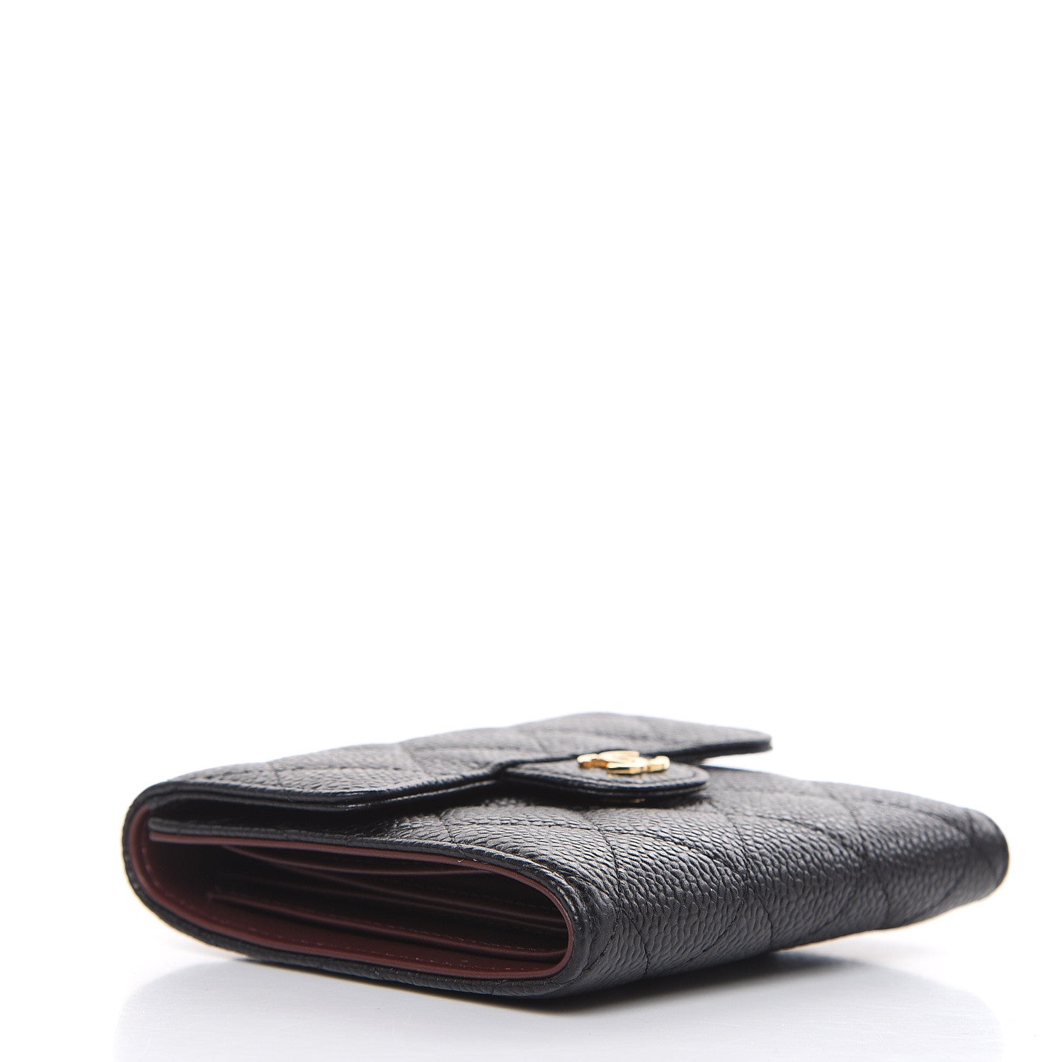 Chanel Caviar Quilted Compact Flap Wallet Black 4 of 9