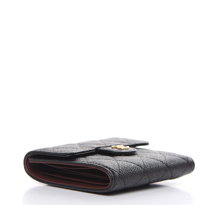 Chanel Caviar Quilted Compact Flap Wallet Black 4 of 9