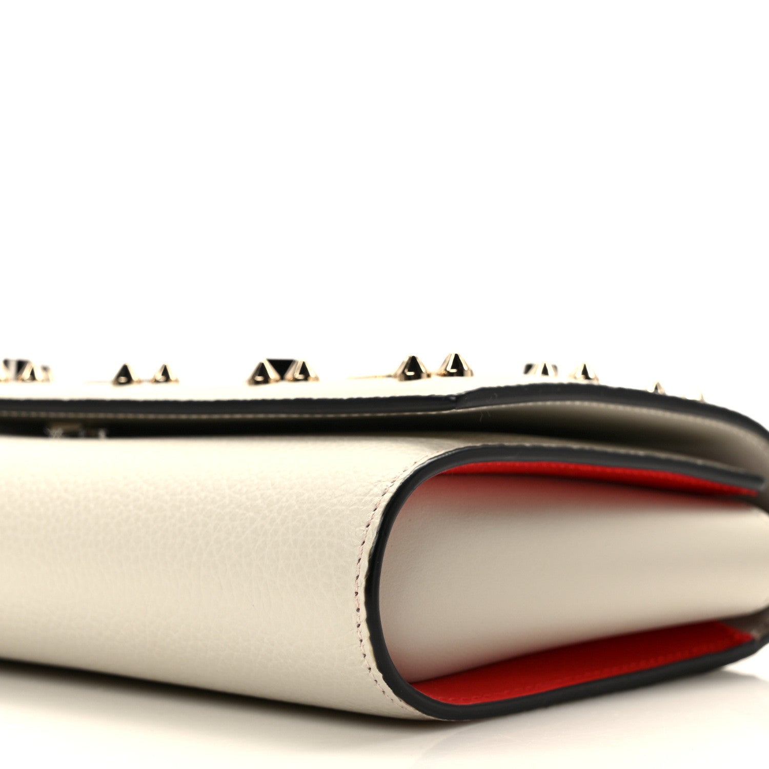 Christian Louboutin Calfskin Spikes Loubinthesky Paloma Clutch Craie Multicolor 9 of 9