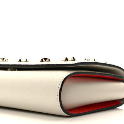 Christian Louboutin Calfskin Spikes Loubinthesky Paloma Clutch Craie Multicolor 9 of 9
