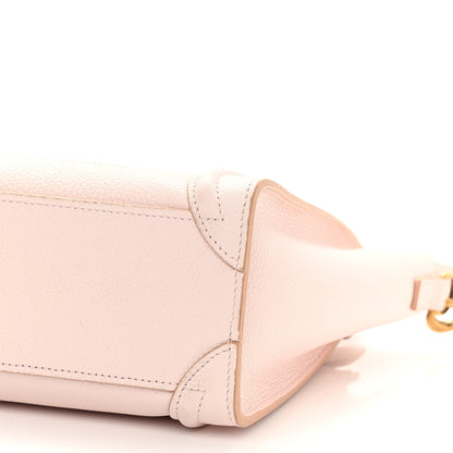 Celine Drummed Calfskin Nano Luggage Pale Pink 10 of 16