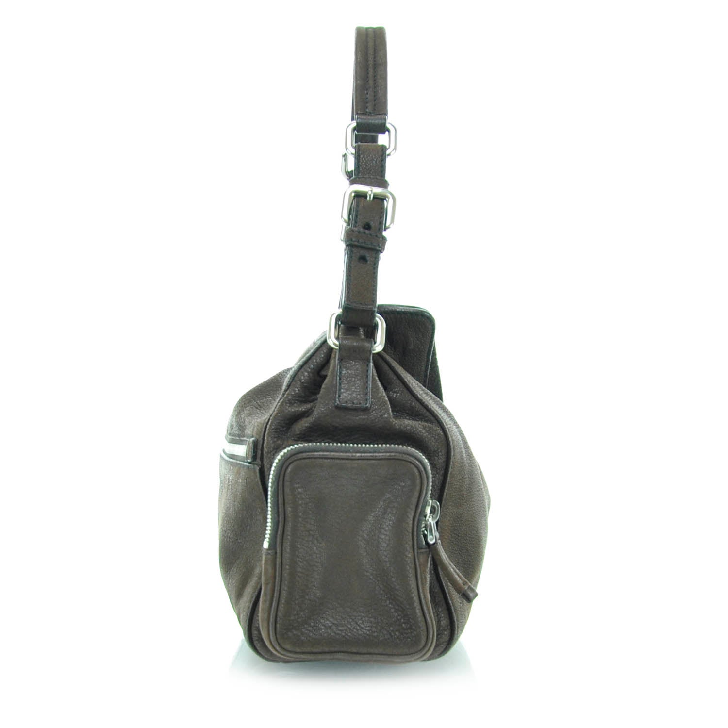 Prada Leather Antic Easy A Foldover Pushlock Flap Shoulder Bag 4 of 12