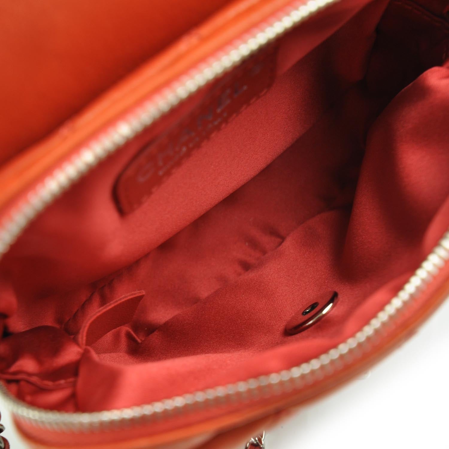 Chanel Lambskin Quilted Ultimate Wallet On Chain WOC Red 7 of 11