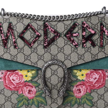 Gucci GG Supreme Monogram Embroidered Medium Dionysus Shoulder Bag Emerald 10 of 10