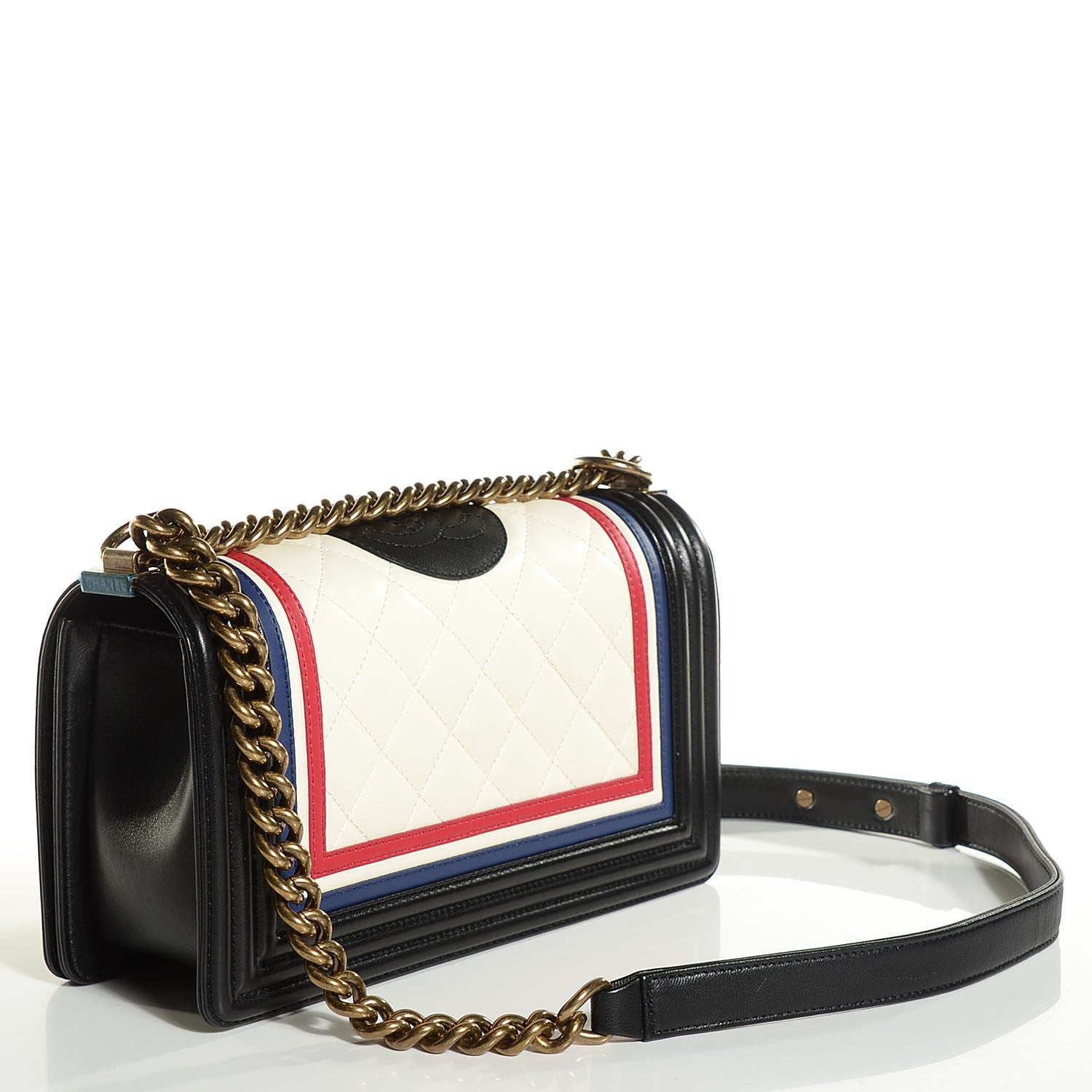 Chanel Lambskin Quilted Medium Crest Embellished Boy Flap Multicolor 3 of 8