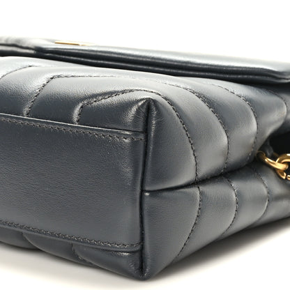Saint Laurent Calfskin Y Quilted Monogram Toy Loulou Crossbody Bag Dark Smog 10 of 10