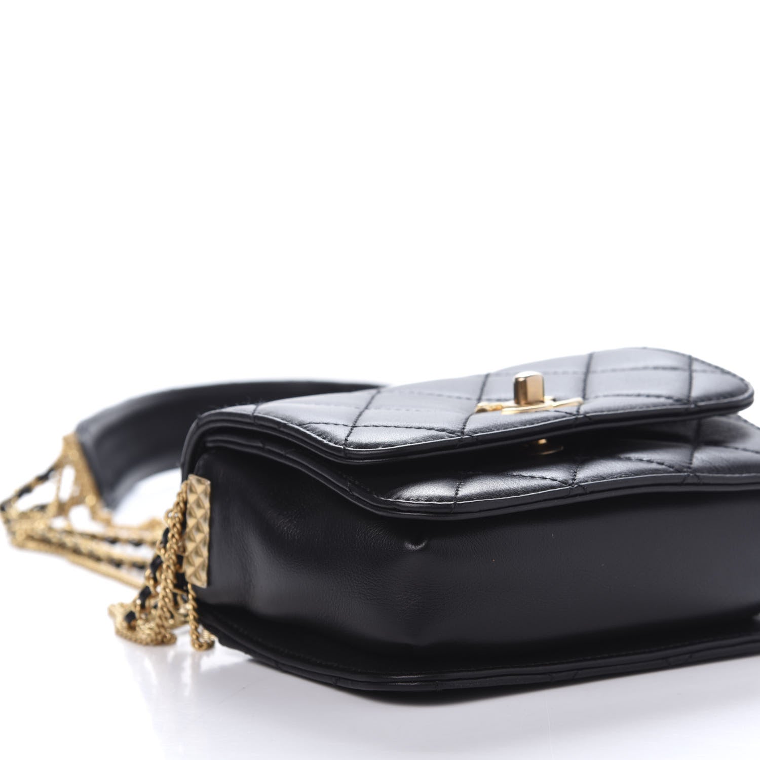 Chanel Lambskin Quilted Small Multiple Chain Flap Black 6 of 11