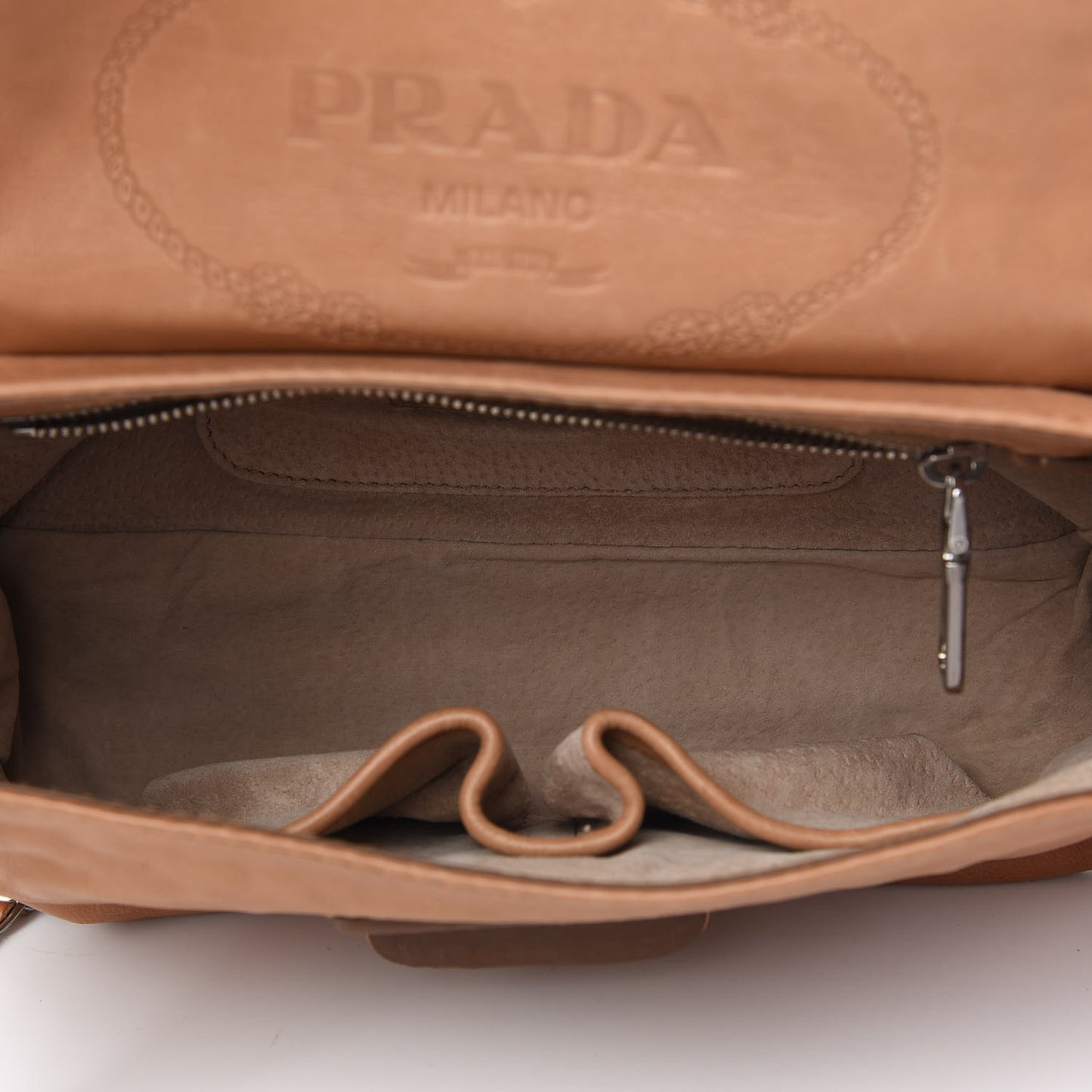 Vitello Phenix Flap Chain Bag Brown
